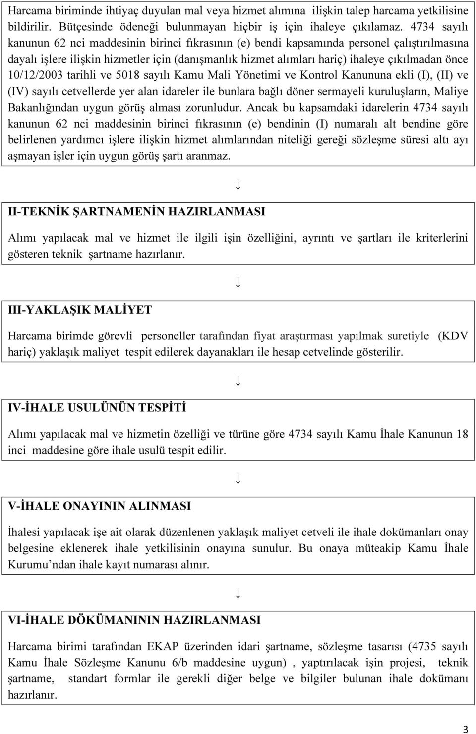 önce 10/12/2003 tarihli ve 5018 sayılı Kamu Mali Yönetimi ve Kontrol Kanununa ekli (I), (II) ve (IV) sayılı cetvellerde yer alan idareler ile bunlara bağlı döner sermayeli kuruluşların, Maliye