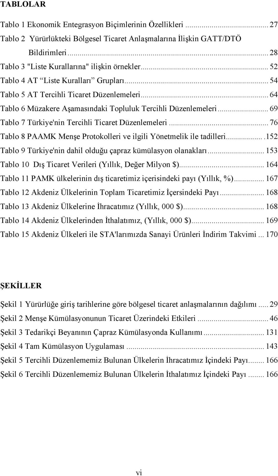 .. 69 Tablo 7 Türkiye'nin Tercihli Ticaret Düzenlemeleri... 76 Tablo 8 PAAMK Menşe Protokolleri ve ilgili Yönetmelik ile tadilleri....152 Tablo 9 Türkiye'nin dahil olduğu çapraz kümülasyon olanakları.