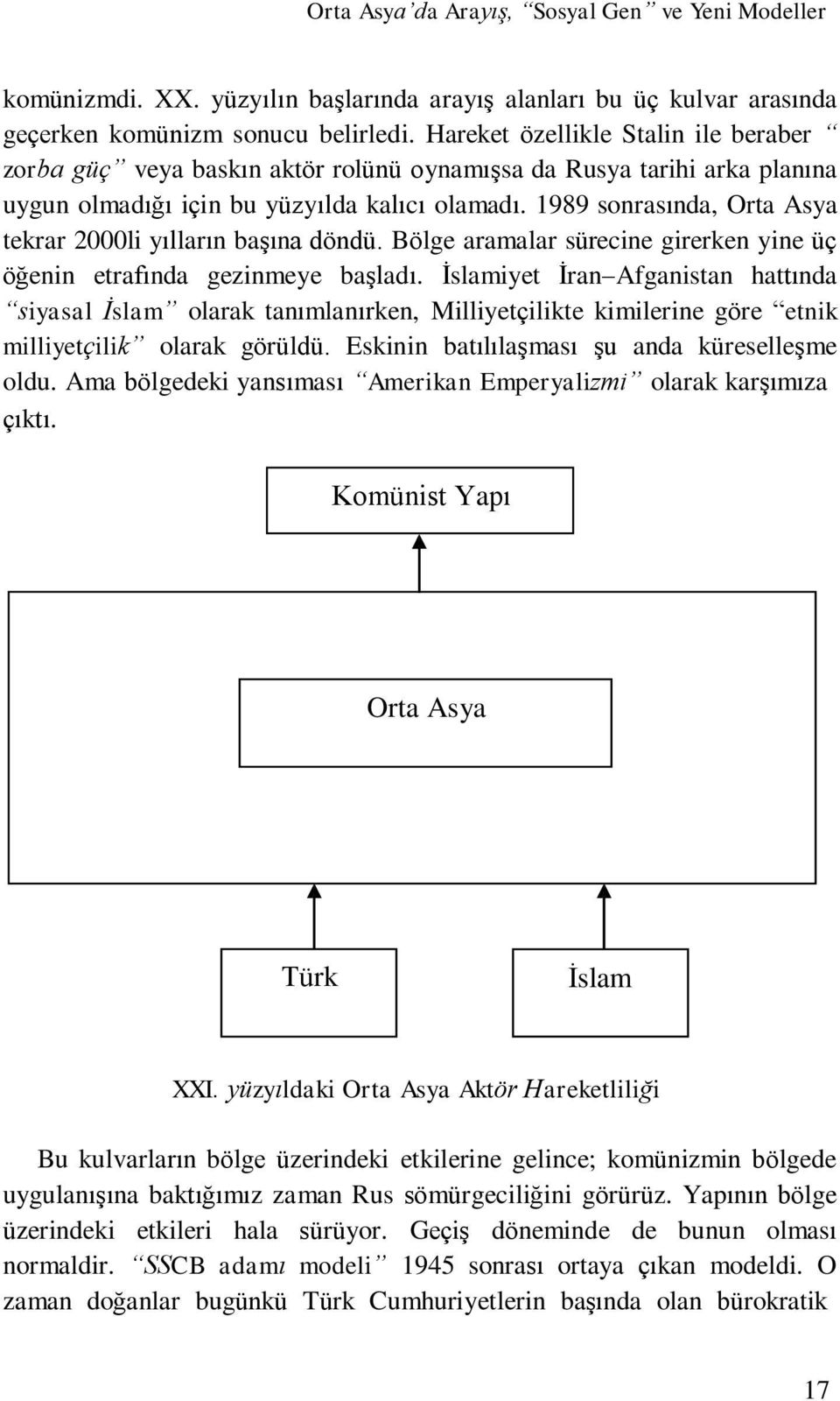 1989 sonrasında, Orta Asya tekrar 2000li yılların başına döndü. Bölge aramalar sürecine girerken yine üç öğenin etrafında gezinmeye başladı.