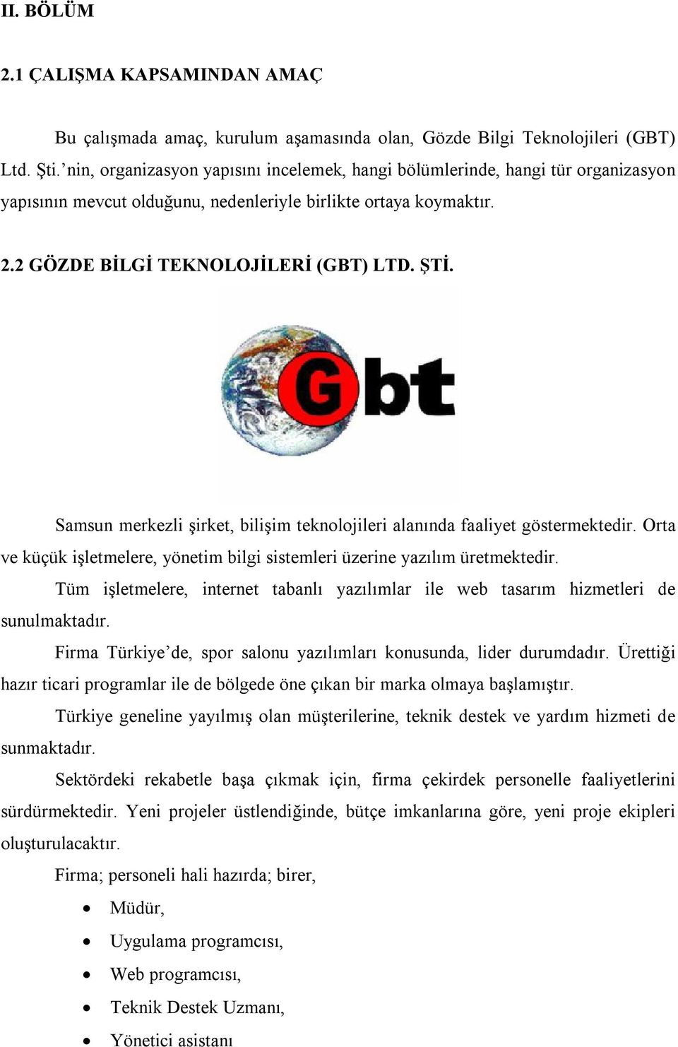 Samsun merkezli şirket, bilişim teknolojileri alanında faaliyet göstermektedir. Orta ve küçük işletmelere, yönetim bilgi sistemleri üzerine yazılım üretmektedir.