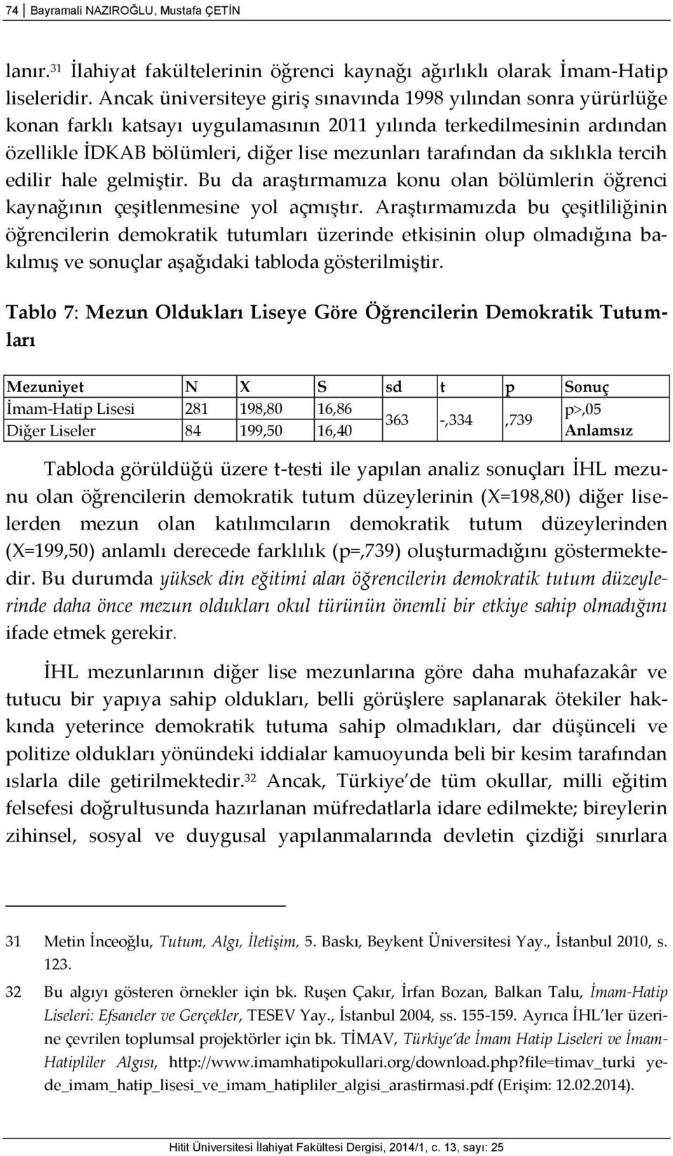 sıklıkla tercih edilir hale gelmiştir. Bu da araştırmamıza konu olan bölümlerin öğrenci kaynağının çeşitlenmesine yol açmıştır.