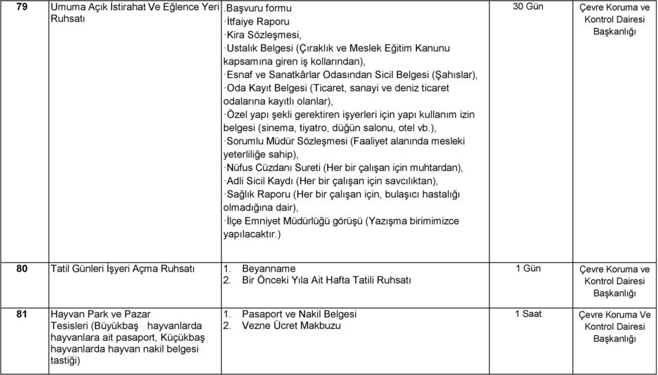 Belgesi (Ticaret, sanayi ve deniz ticaret odalarına kayıtlı olanlar), Özel yapı şekli gerektiren işyerleri için yapı kullanım izin belgesi (sinema, tiyatro, düğün salonu, otel vb.