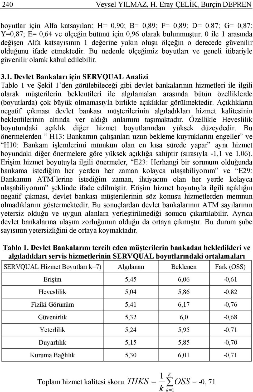 Bu nedenle ölçeğimiz boyutları ve geneli itibariyle güvenilir olarak kabul edilebilir. 3.1.