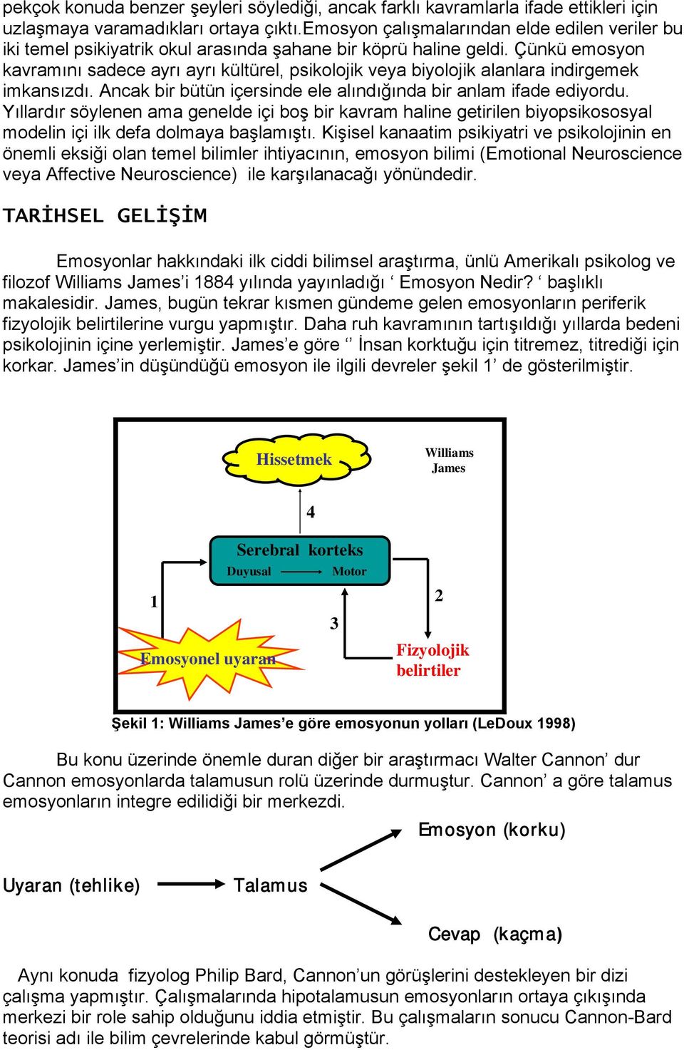 Çünkü emosyon kavramını sadece ayrı ayrı kültürel, psikolojik veya biyolojik alanlara indirgemek imkansızdı. Ancak bir bütün içersinde ele alındığında bir anlam ifade ediyordu.