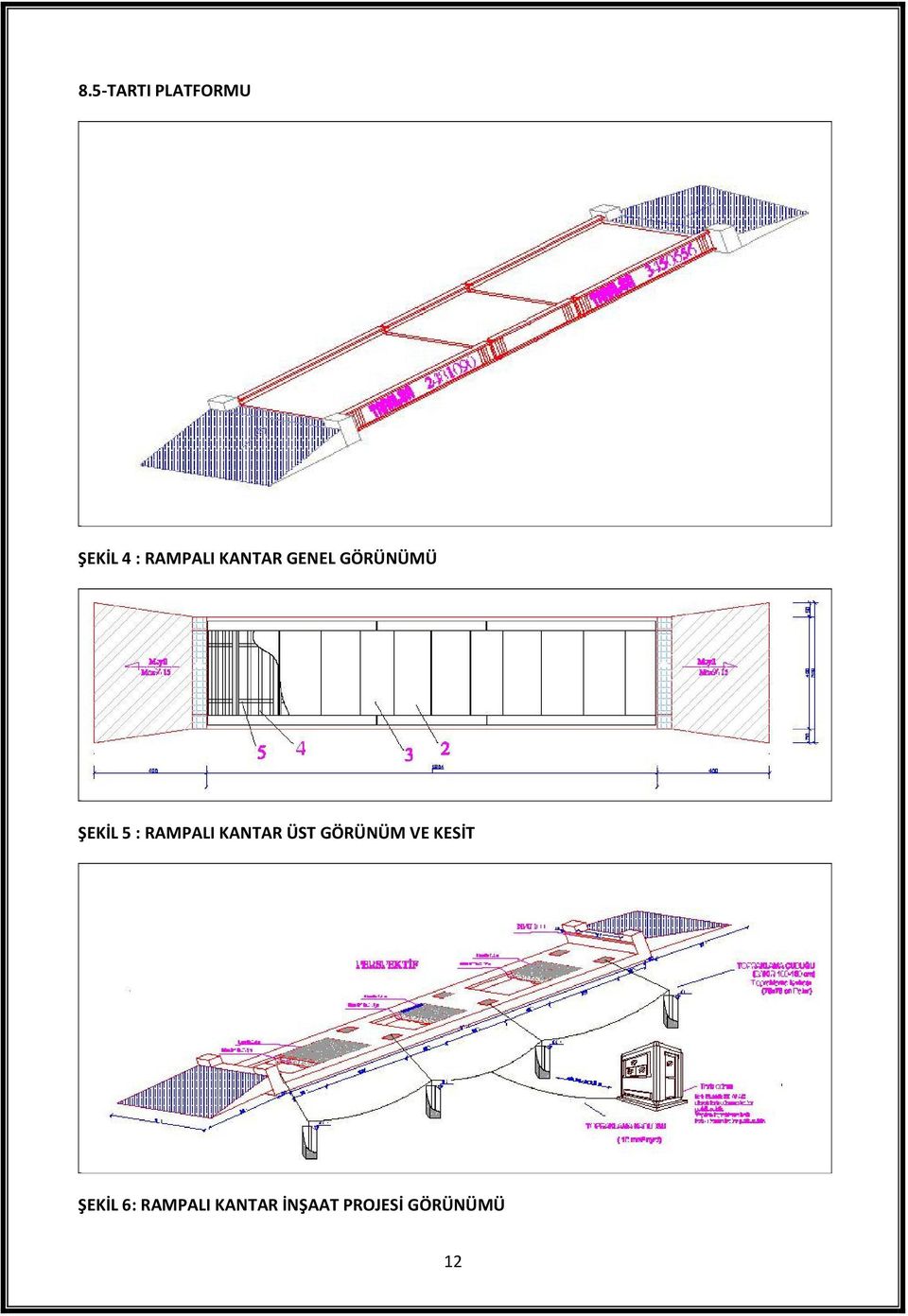 RAMPALI KANTAR ÜST GÖRÜNÜM VE KESİT