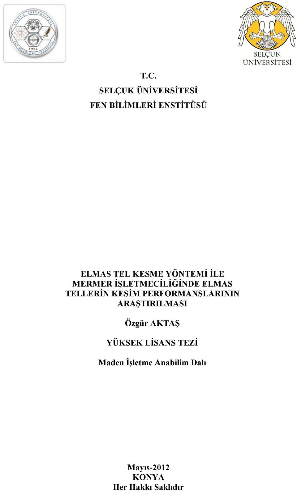 KESİM PERFORMANSLARININ ARAŞTIRILMASI Özgür AKTAŞ YÜKSEK