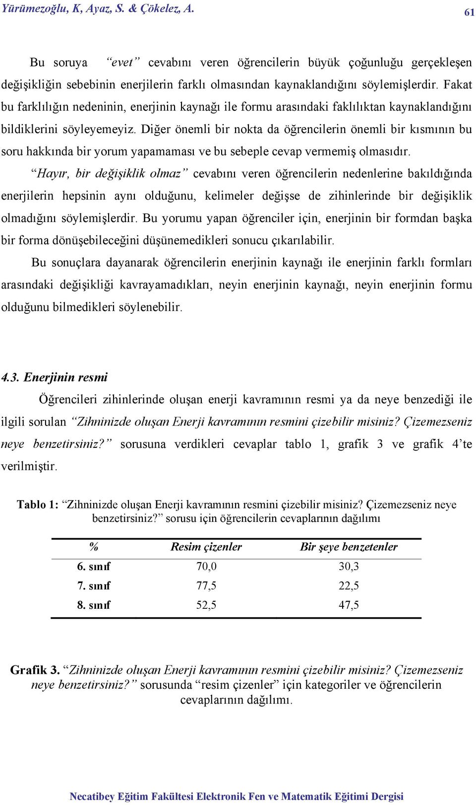 Diğer önemli bir nokta da öğrencilerin önemli bir kısmının bu soru hakkında bir yorum yapamaması ve bu sebeple cevap vermemiş olmasıdır.