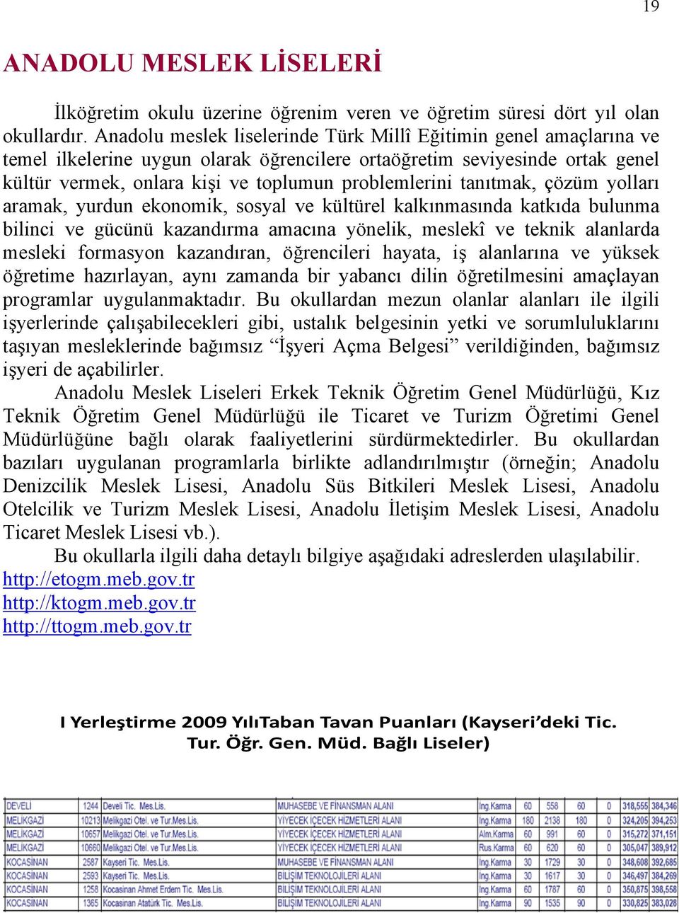 tanıtmak, çözüm yolları aramak, yurdun ekonomik, sosyal ve kültürel kalkınmasında katkıda bulunma bilinci ve gücünü kazandırma amacına yönelik, meslekî ve teknik alanlarda mesleki formasyon