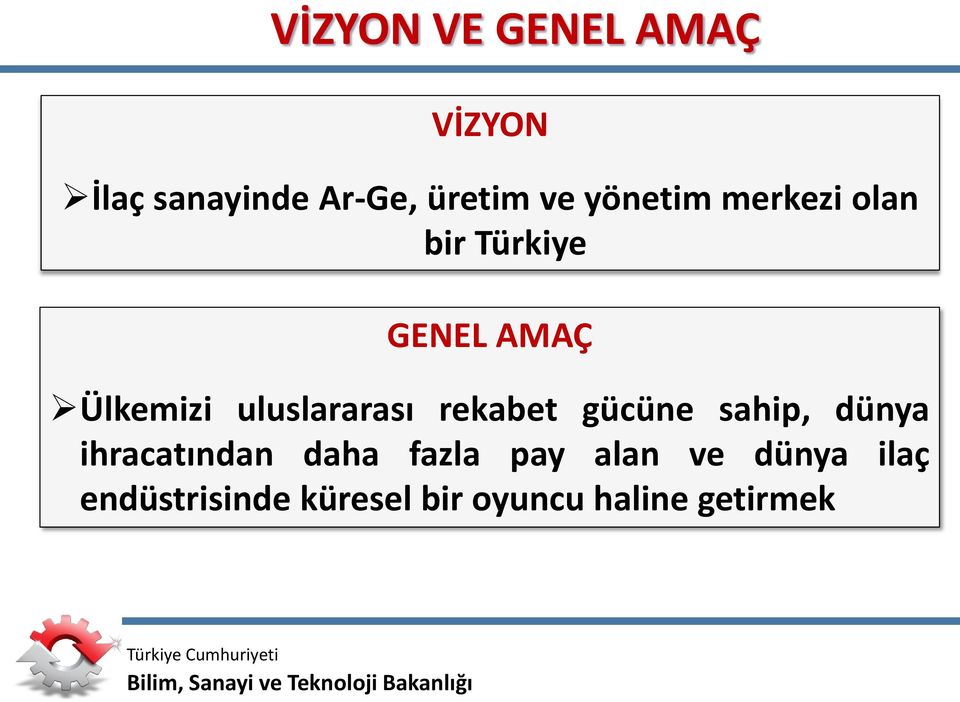 uluslararası rekabet gücüne sahip, dünya ihracatından daha