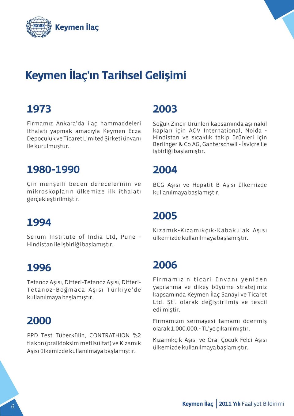 1996 Tetanoz Aşısı, Difteri-Tetanoz Aşısı, Difteri- Tetanoz-Boğmaca Aşısı Türkiye'de kullanılmaya başlamıştır.