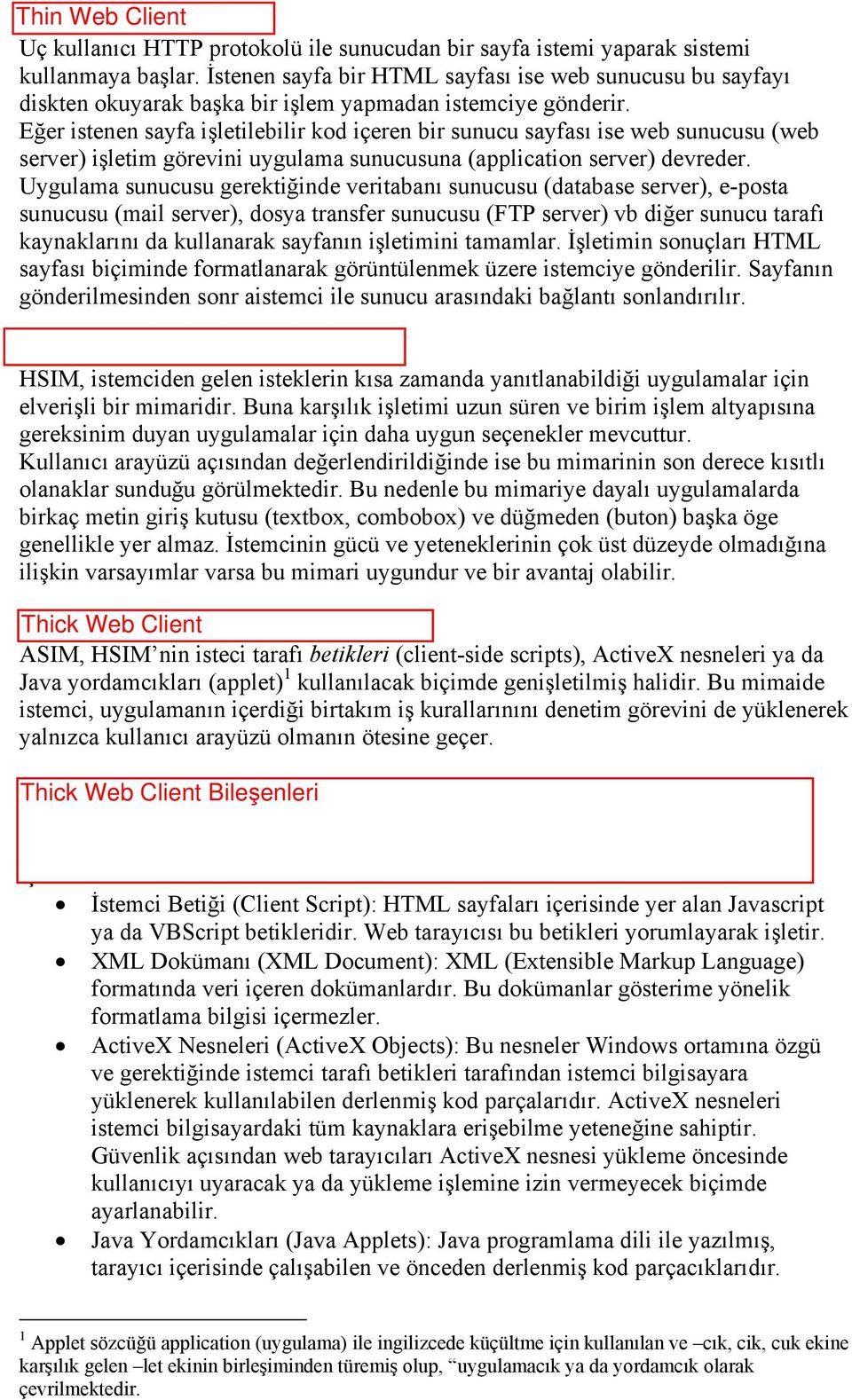 Eğer istenen sayfa işletilebilir kod içeren bir sunucu sayfası ise web sunucusu (web server) işletim görevini uygulama sunucusuna (application server) devreder.