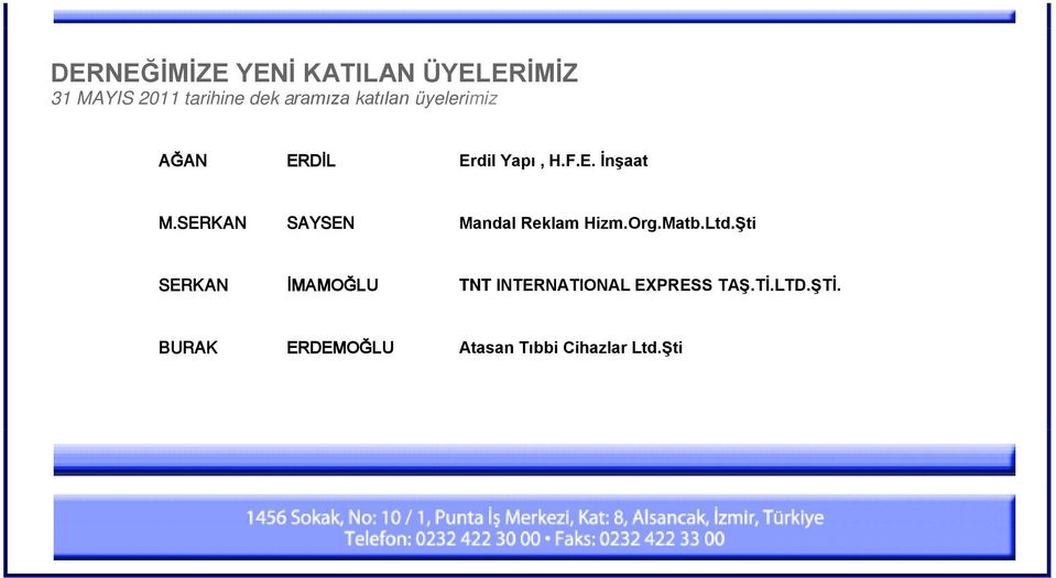 SERKAN SAYSEN Mandal Reklam Hizm.Org.Matb.Ltd.