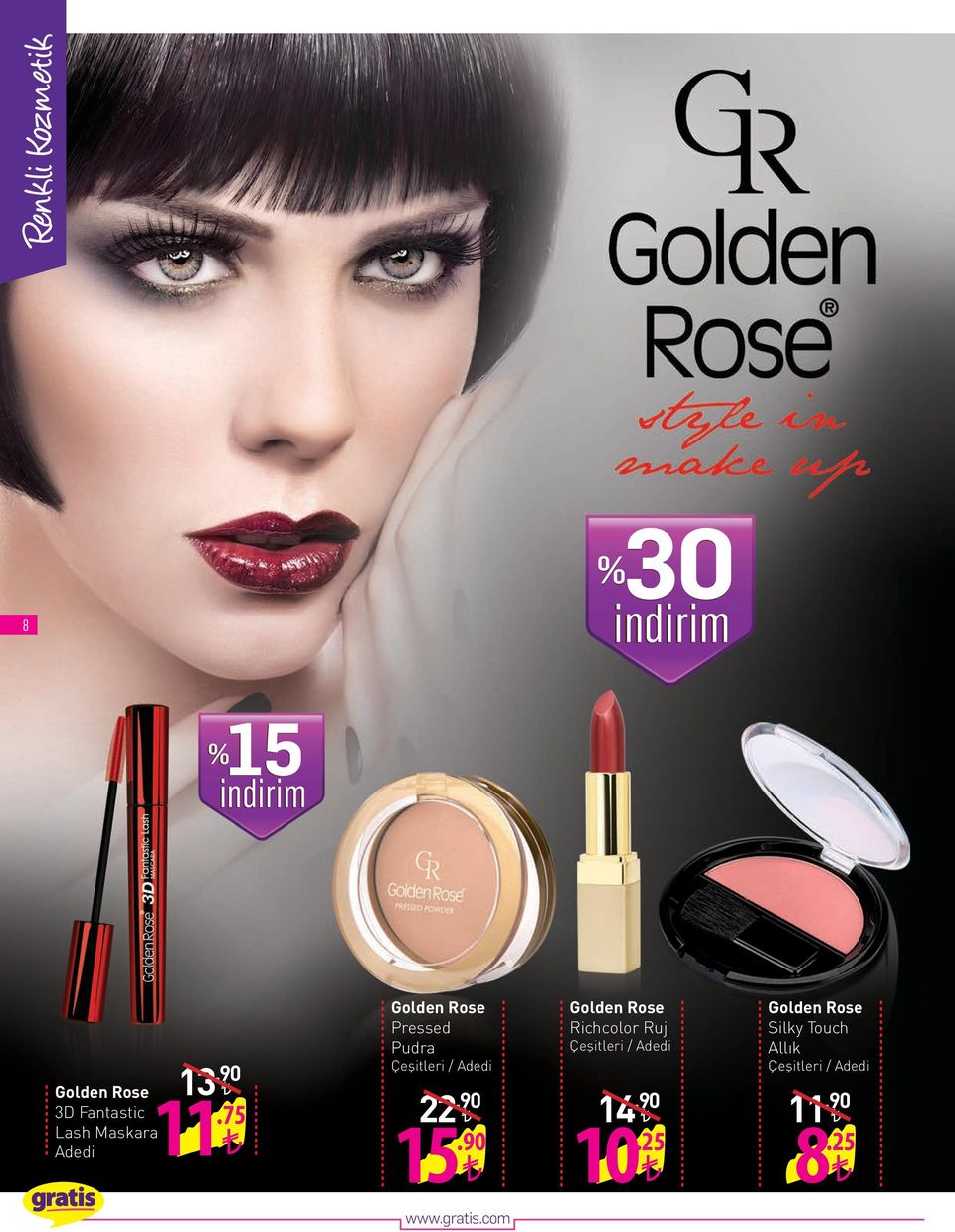 75 Golden Rose Pressed Pudra 22 15 Golden