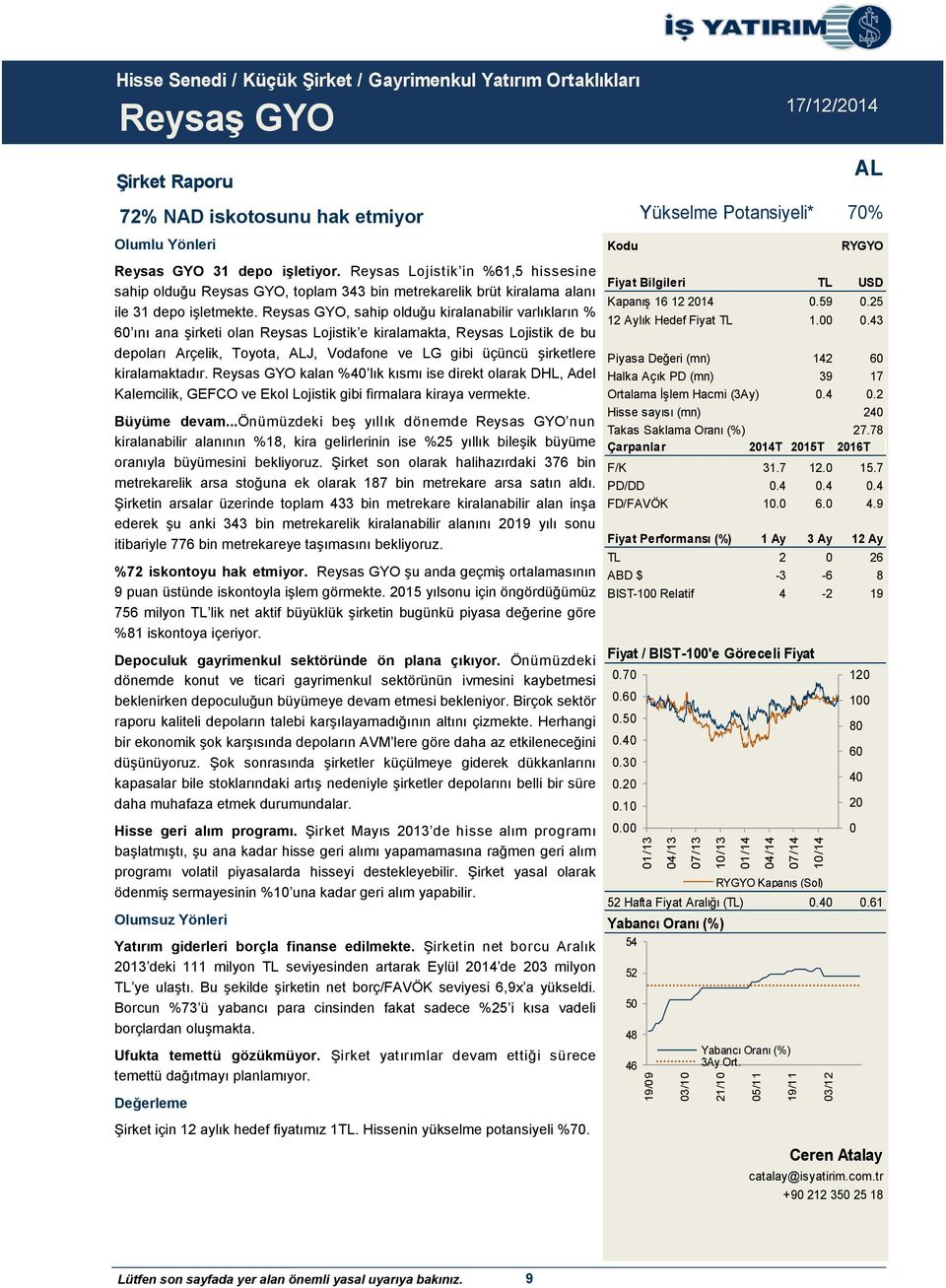 Reysas Lojistik in %61,5 hissesine sahip olduğu Reysas GYO, toplam 343 bin metrekarelik brüt kiralama alanı ile 31 depo işletmekte.