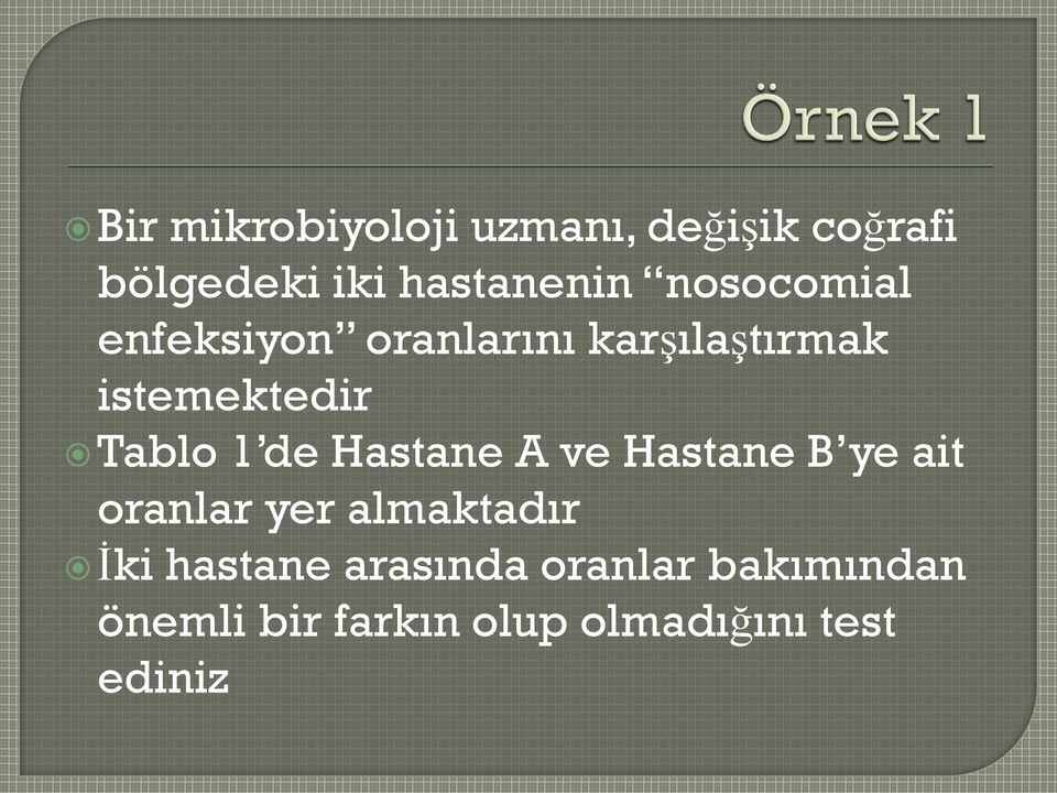 de Hastane ve Hastane B ye ait oranlar yer almaktadır İki hastane