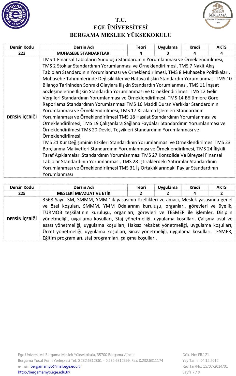 Olaylara ilişkin Standardın Yorumlanması, TMS 11 İnşaat Sözleşmelerine İlişkin Standardın Yorumlanması ve Örneklendirilmesi TMS 12 Gelir Vergileri Standardının Yorumlanması ve Örneklendirilmesi, TMS