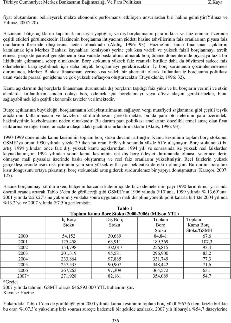 Hazinenin borçlanma ihtiyacının şiddeti hazine tahvillerinin faiz oranlarının piyasa faiz oranlarının üzerinde oluşmasına neden olmaktadır (Akdiş, 1996: 93).