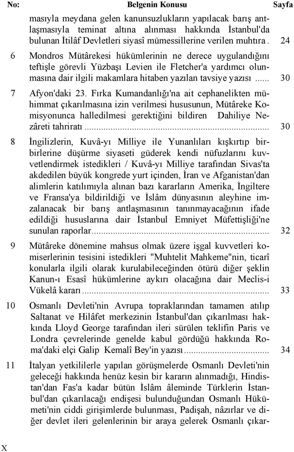 .. 30 7 Afyon'daki 23. Fırka Kumandanlığı'na ait cephanelikten mühimmat çıkarılmasına izin verilmesi hususunun, Mütâreke Komisyonunca halledilmesi gerektiğini bildiren Dahiliye Nezâreti tahriratı.