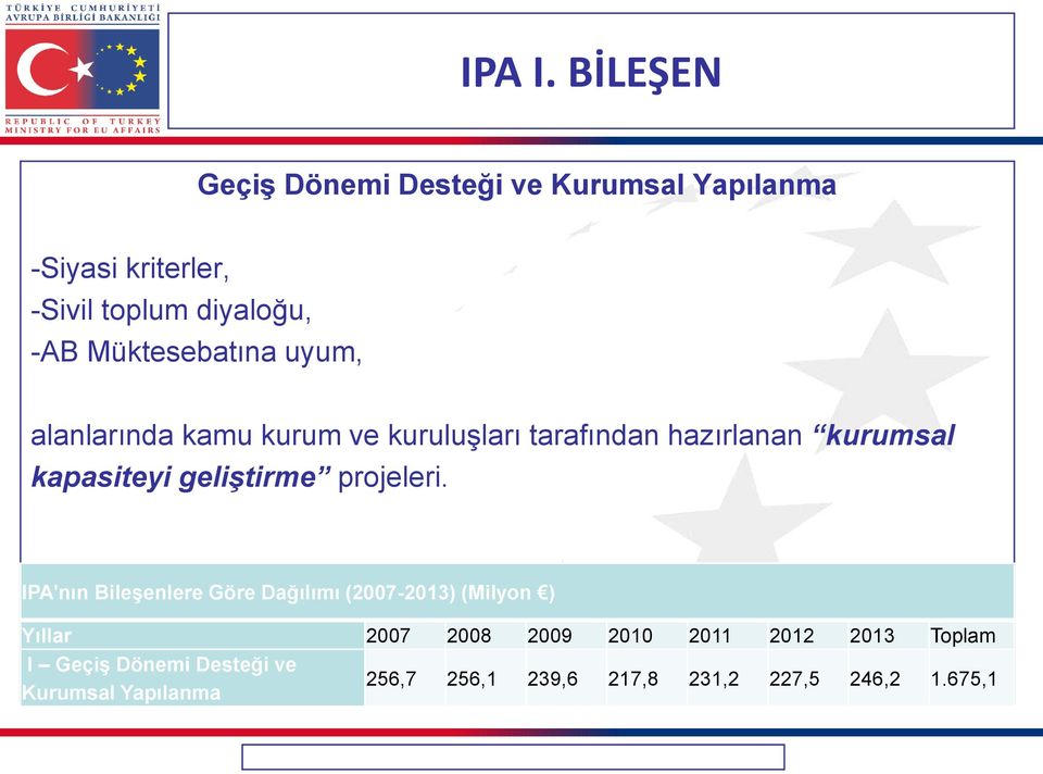 Müktesebatına uyum, alanlarında kamu kurum ve kuruluşları tarafından hazırlanan kurumsal kapasiteyi