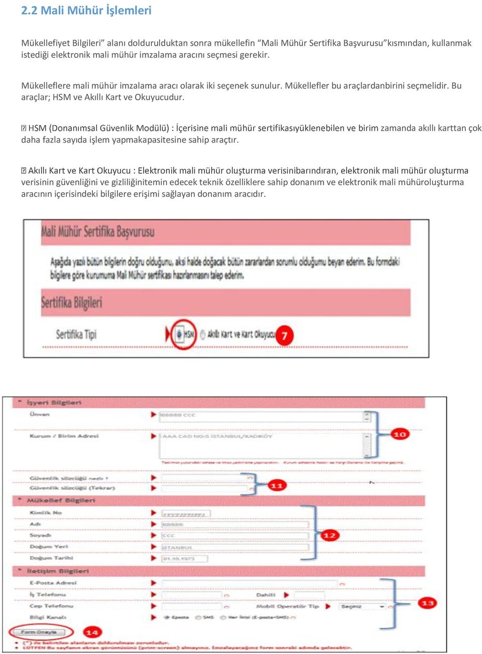 Mükellefler bu araçlardanbirini seçmelidir. Bu araçlar; HSM ve Akıllı Kart ve Okuyucudur. daha fazla sayıda işlem yapmakapasitesine sahip araçtır.