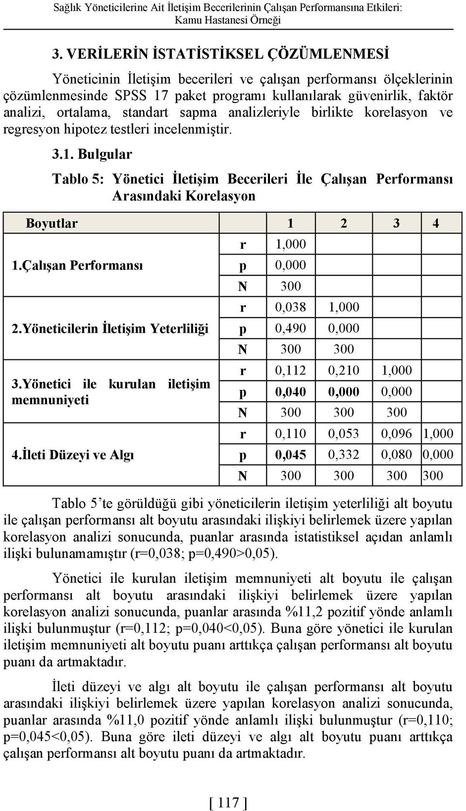 standart sapma analizleriyle birlikte korelasyon ve regresyon hipotez testleri incelenmiştir. 3.1.