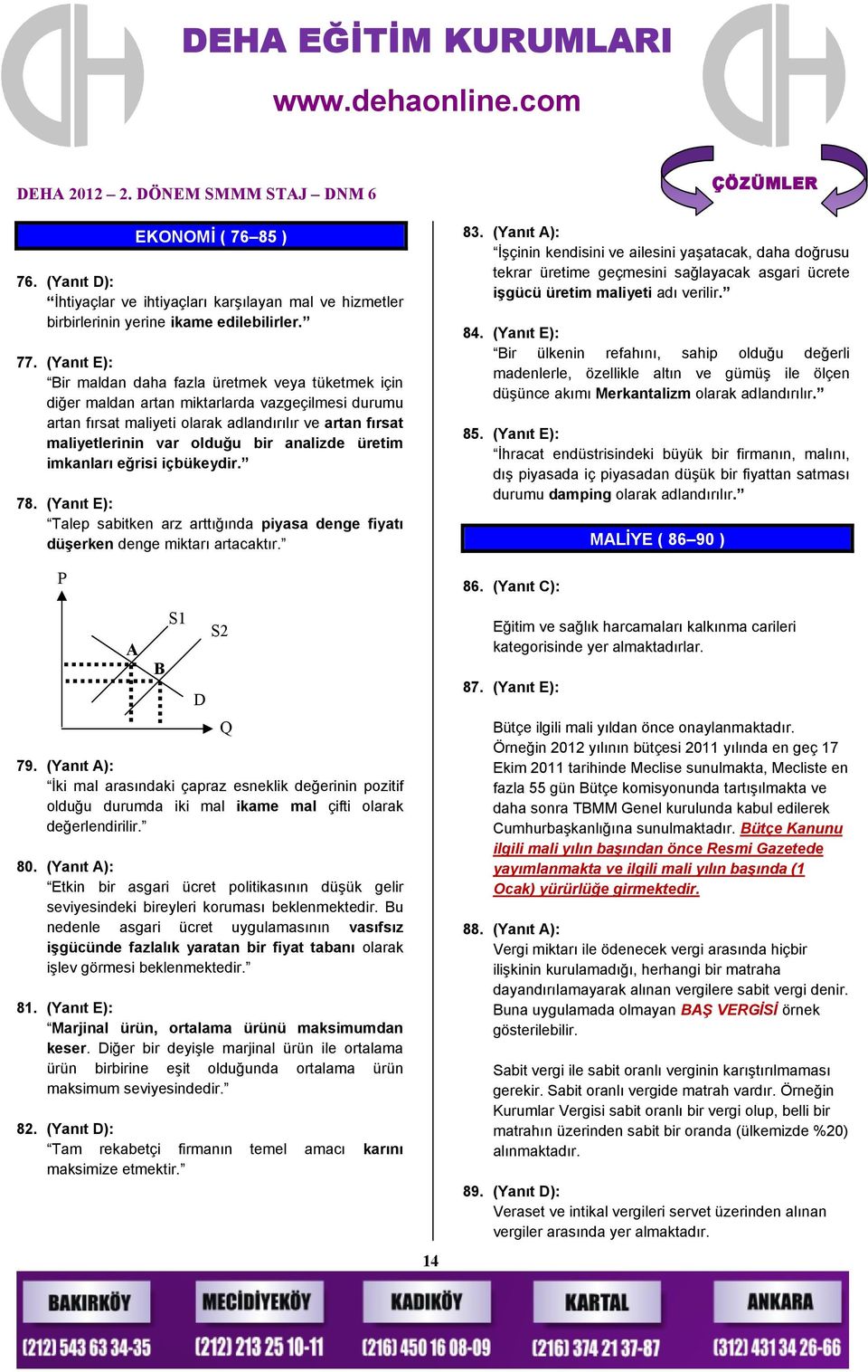 (Yanıt E): Bir ülkenin refahını, sahip olduğu değerli madenlerle, özellikle altın ve gümüş ile ölçen düşünce akımı Merkantalizm olarak adlandırılır. 77.