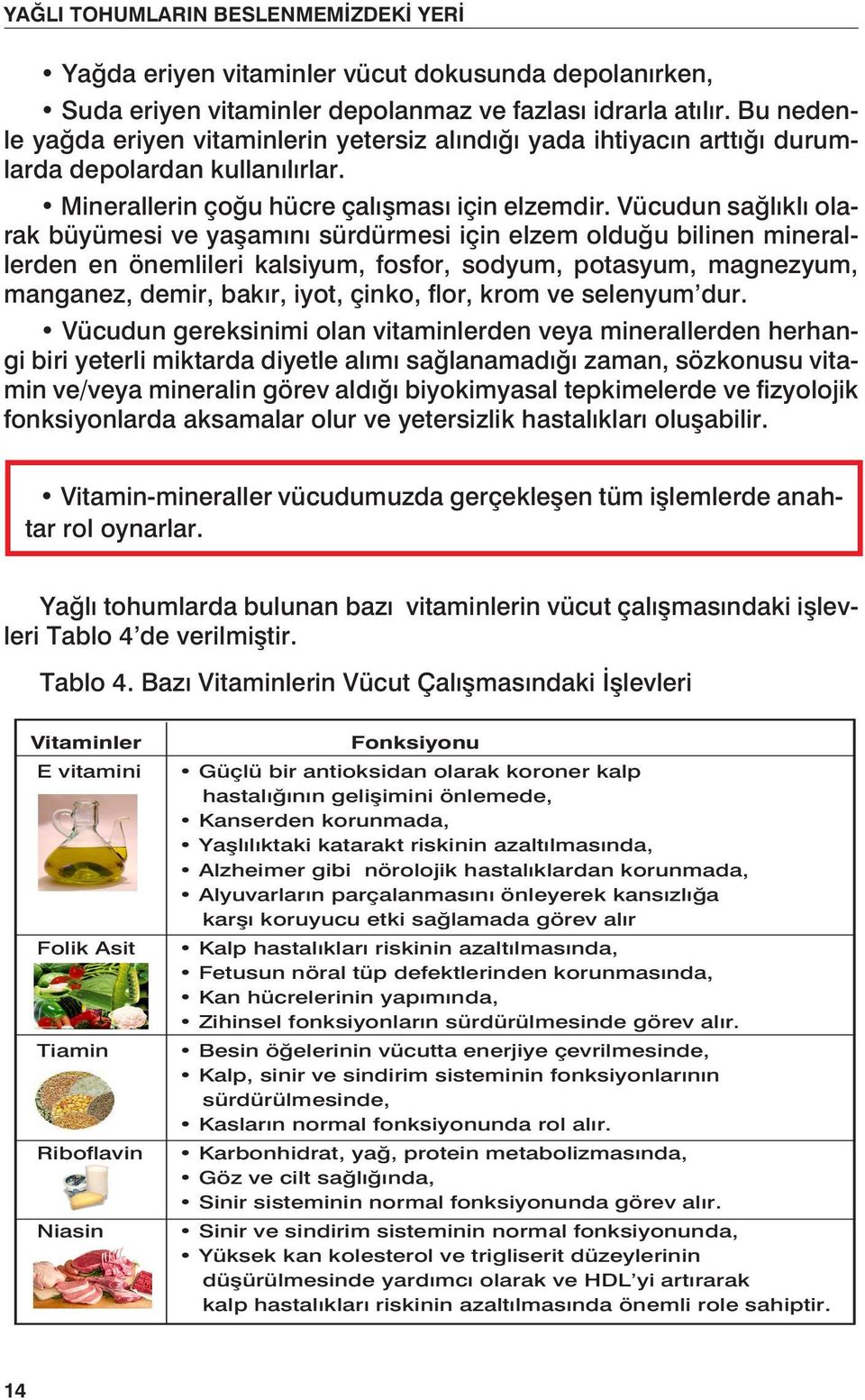 Vücudun sağlıklı olarak büyümesi ve yaşamını sürdürmesi için elzem olduğu bilinen minerallerden en önemlileri kalsiyum, fosfor, sodyum, potasyum, magnezyum, manganez, demir, bakır, iyot, çinko, flor,