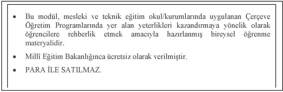 öğrencilere rehberlik etmek amacıyla hazırlanmıģ bireysel öğrenme