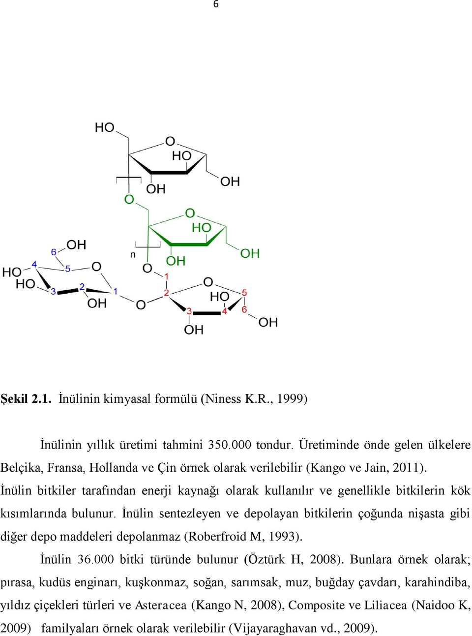 İnülin bitkiler tarafından enerji kaynağı olarak kullanılır ve genellikle bitkilerin kök kısımlarında bulunur.