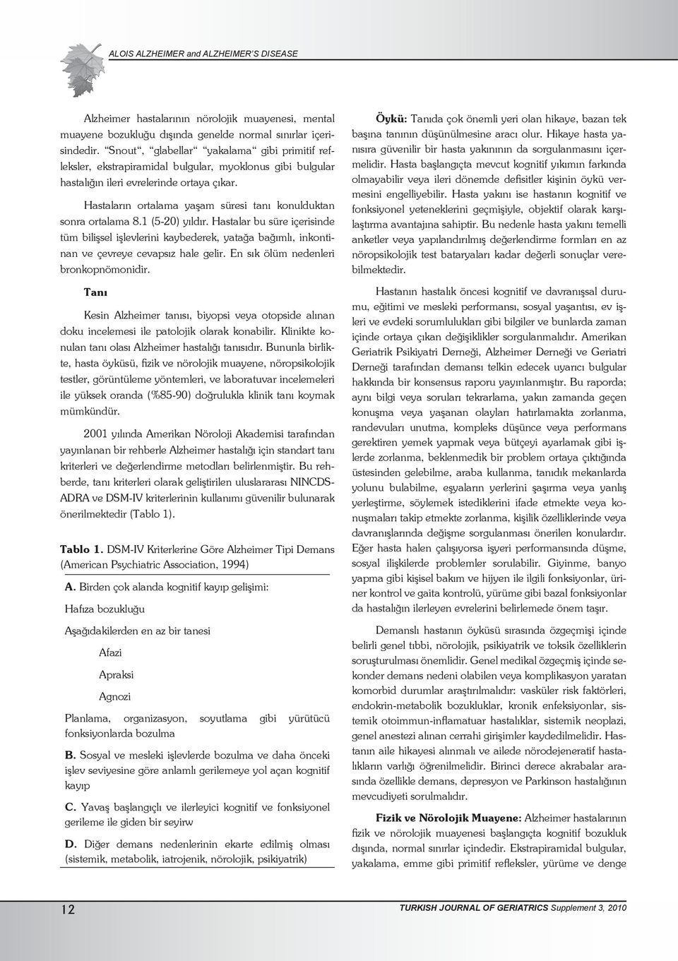 Hastaların ortalama yaşam süresi tanı konulduktan sonra ortalama 8.1 (5-20) yıldır.