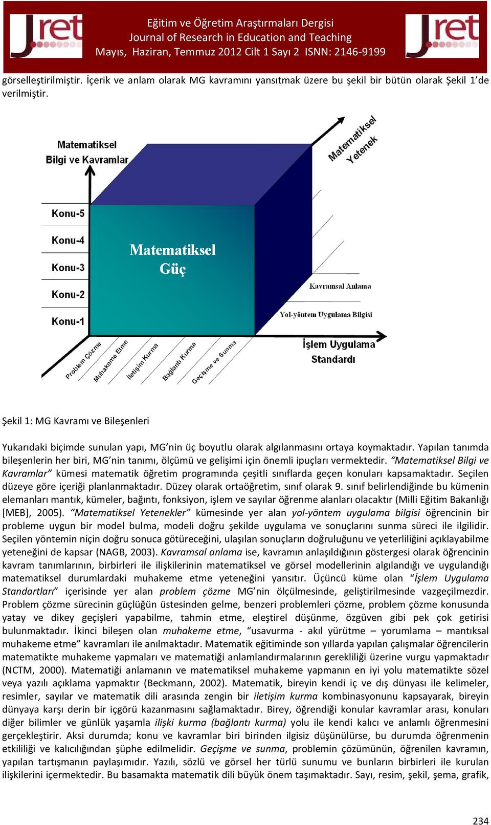 Yapılan tanımda bileşenlerin her biri, MG nin tanımı, ölçümü ve gelişimi için önemli ipuçları vermektedir.