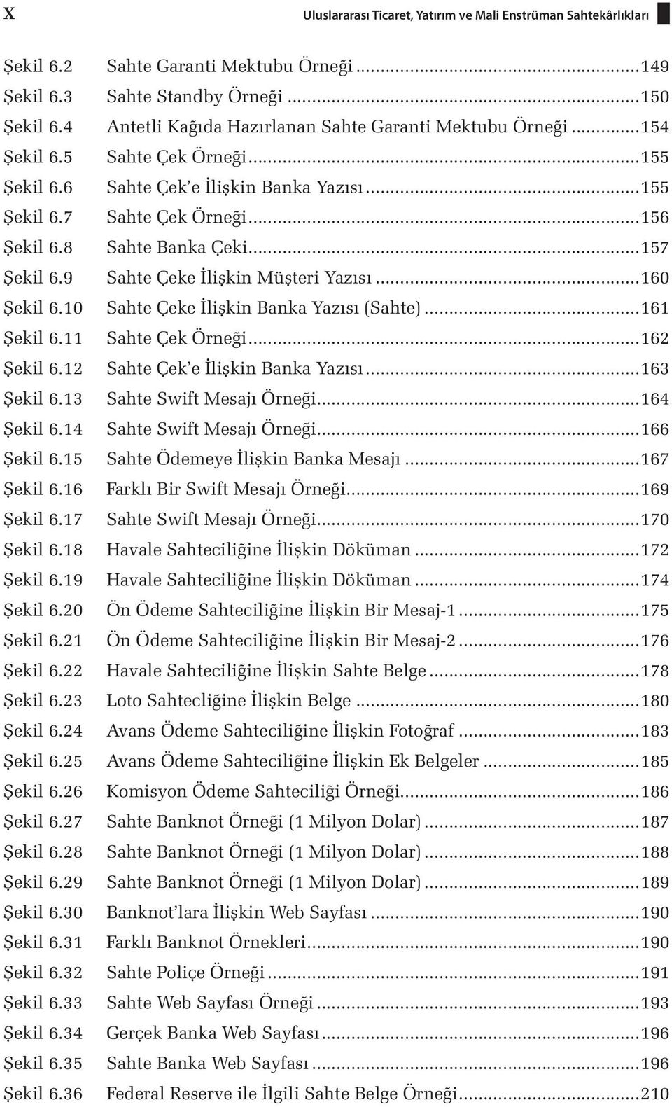 32 Şekil 6.33 Şekil 6.34 Şekil 6.35 Şekil 6.36 Sahte Garanti Mektubu Örneği...149 Sahte Standby Örneği...150 Antetli Kağıda Hazırlanan Sahte Garanti Mektubu Örneği...154 Sahte Çek Örneği.