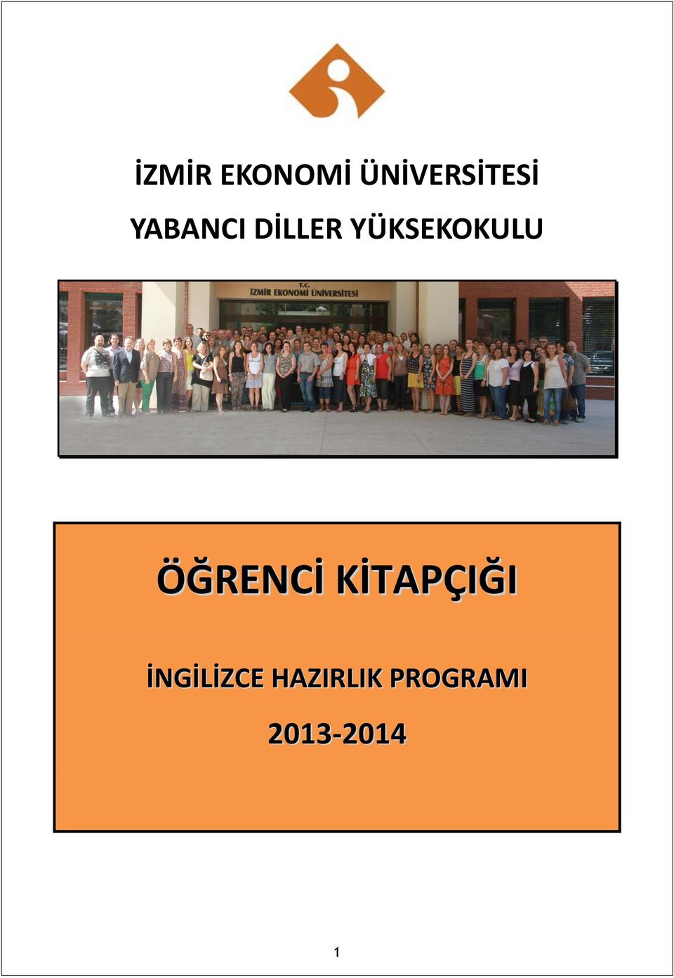 ÖĞRENCİ KİTAPÇIĞI İNGİLİZCE