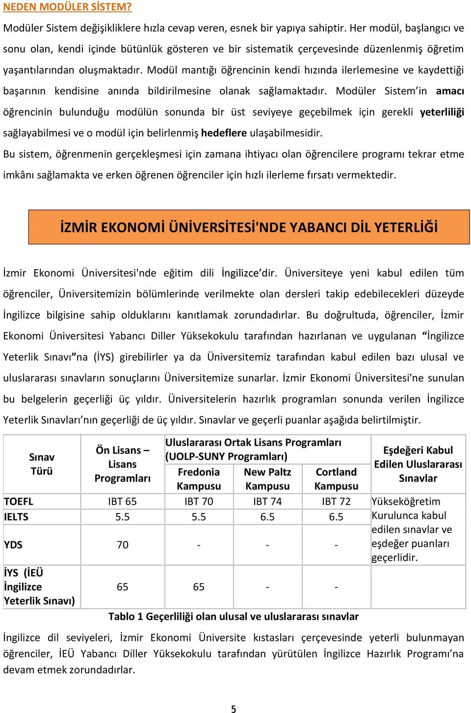 Modül mantığı öğrencinin kendi hızında ilerlemesine ve kaydettiği başarının kendisine anında bildirilmesine olanak sağlamaktadır.