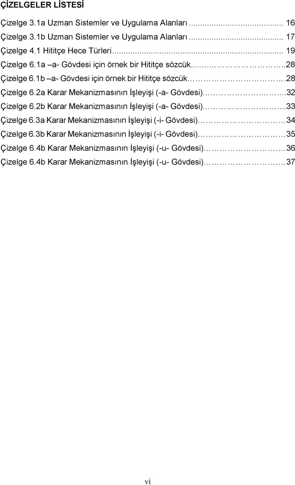 ...32 Çizelge 6.2b Karar Mekanizmasının İşleyişi (-a- Gövdesi)....33 Çizelge 6.3a Karar Mekanizmasının İşleyişi (-i- Gövdesi) 34 Çizelge 6.