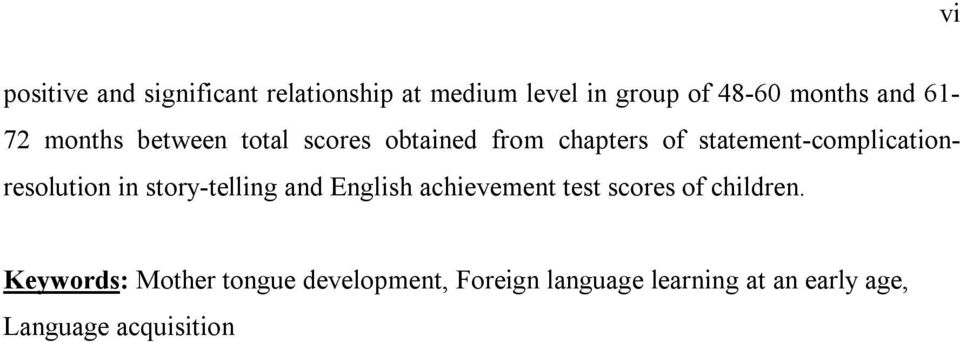 statement-complicationresolution in story-telling and English achievement test scores