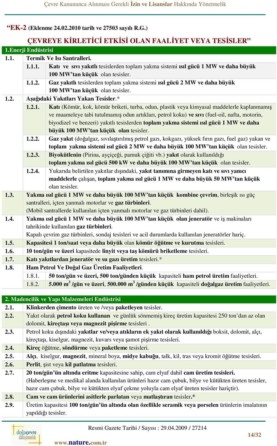 turba, odun, plastik veya kimyasal maddelerle kaplanmamış ve muameleye tabi tutulmamış odun artıkları, petrol koku) ve sıvı (fuel-oil, nafta, motorin, biyodizel ve benzeri) yakıtlı tesislerden toplam