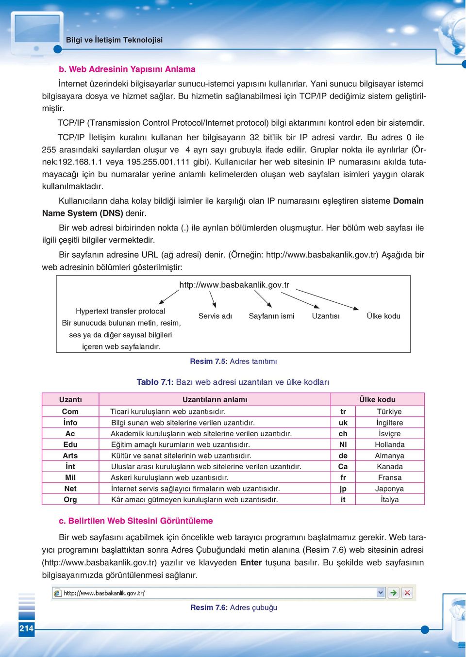 TCP/IP İletişim kuralını kullanan her bilgisayarın 32 bit lik bir IP adresi vardır. Bu adres 0 ile 255 arasındaki sayılardan oluşur ve 4 ayrı sayı grubuyla ifade edilir.