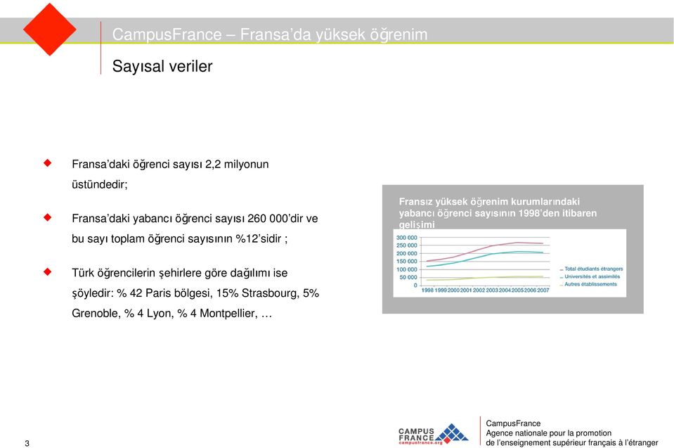 öğrenim kurumlarındaki yabancı öğrenci sayısının 1998 den itibaren geliş imi Türk öğrencilerin