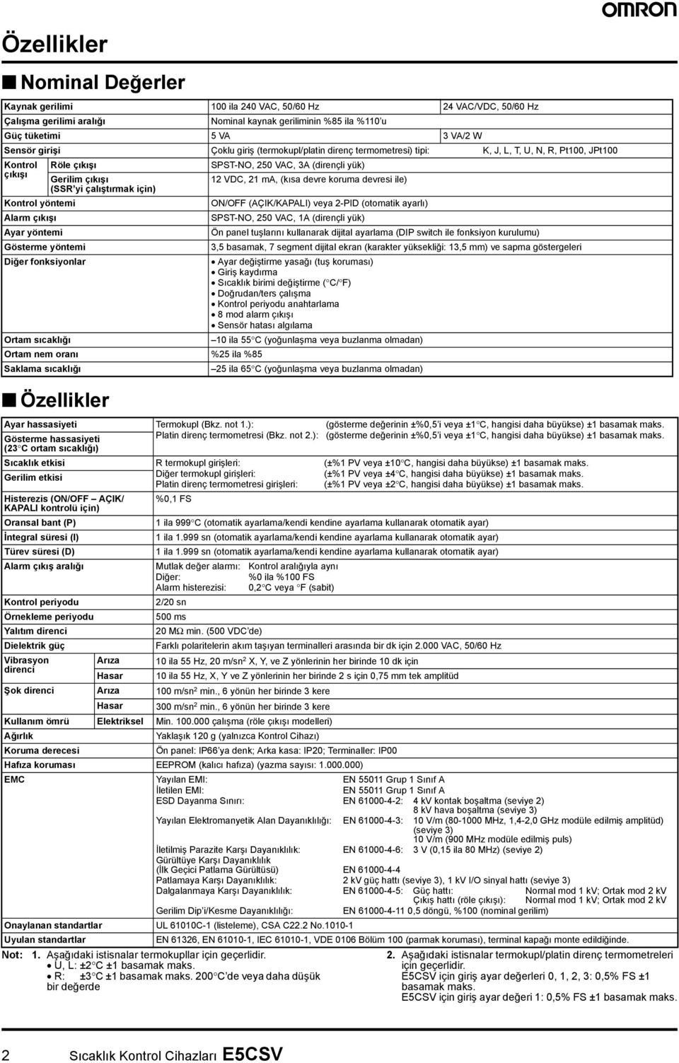 yöntemi Diğer fonksiyonlar Özellikler ST-NO, VAC, A (dirençli yük) VDC, ma, (kısa devre koruma devresi ile) / (AÇIK/KAPALI) veya -PID (otomatik ayarlı) ST-NO, VAC, A (dirençli yük).