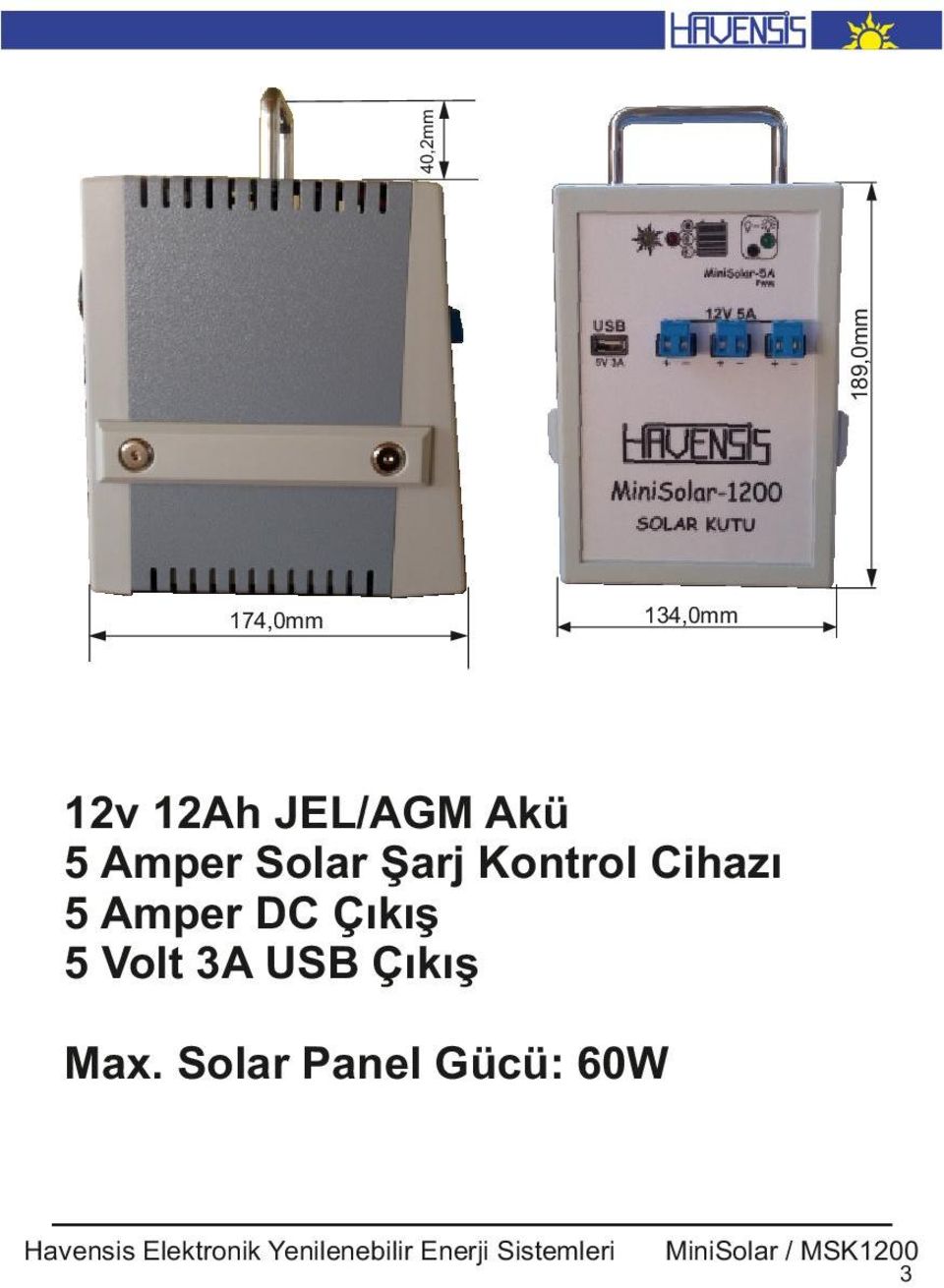 Kontrol Cihazı 5 Amper DC Çıkış 5