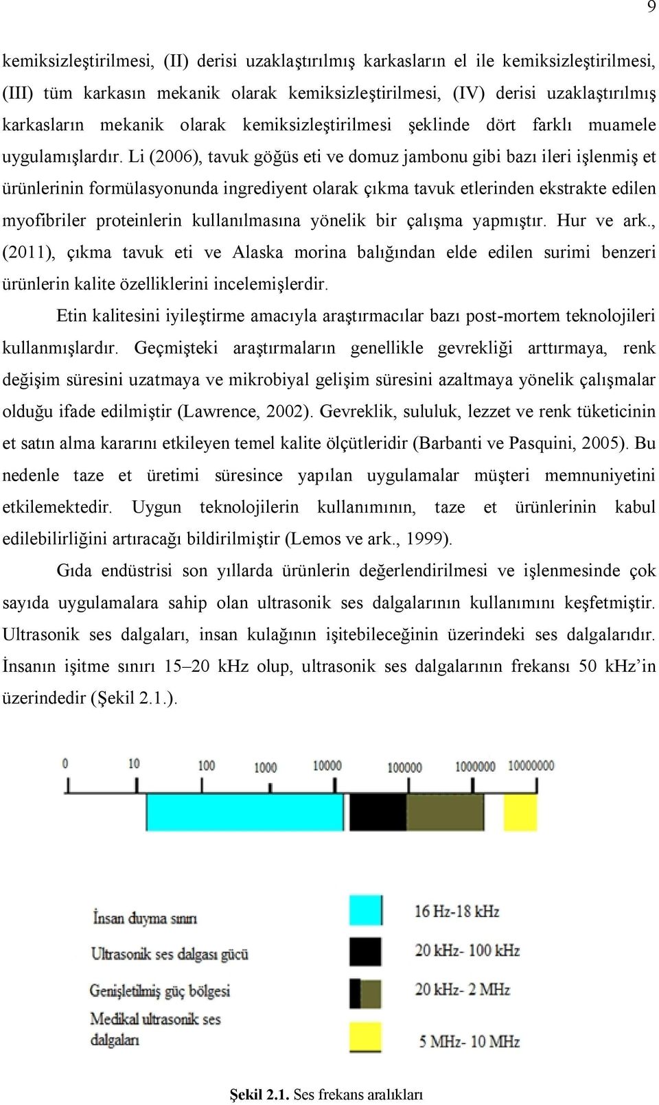 Li (2006), tavuk göğüs eti ve domuz jambonu gibi bazı ileri işlenmiş et ürünlerinin formülasyonunda ingrediyent olarak çıkma tavuk etlerinden ekstrakte edilen myofibriler proteinlerin kullanılmasına