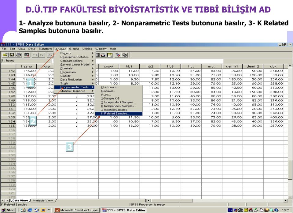 butonuna basılır, 3- K