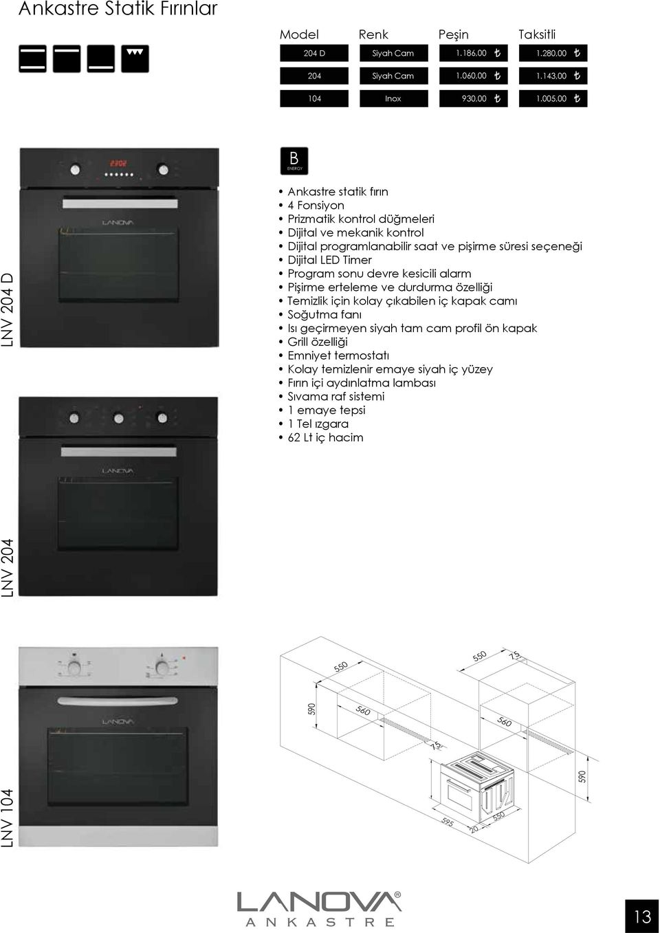 Dijital LED Timer Program sonu devre kesicili alarm Pişirme erteleme ve durdurma özelliği Temizlik için kolay çıkabilen iç kapak camı Soğutma fanı Isı geçirmeyen siyah tam cam