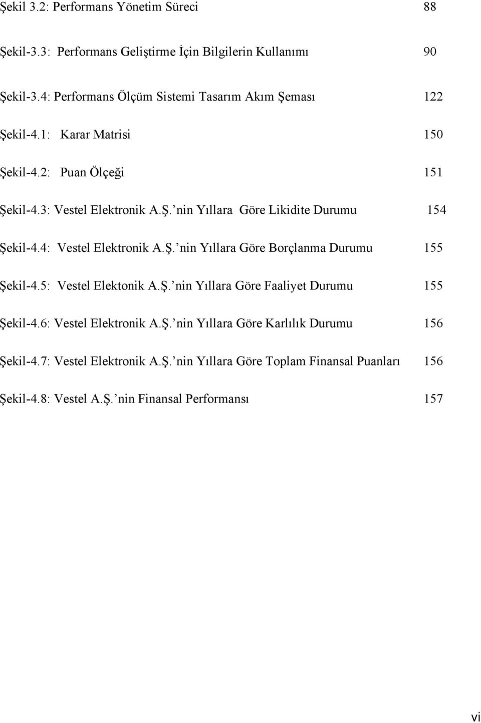 4: Vestel Elektronik A.Ş. nin Yıllara Göre Borçlanma Durumu 155 Şekil-4.5: Vestel Elektonik A.Ş. nin Yıllara Göre Faaliyet Durumu 155 Şekil-4.