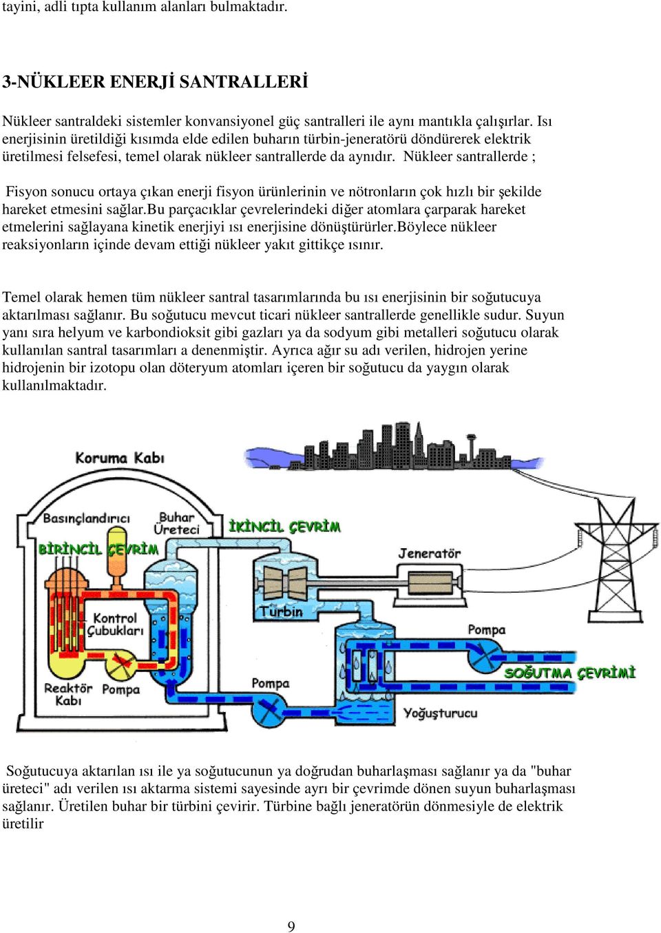 Nükleer santrallerde ; Fisyon sonucu ortaya çıkan enerji fisyon ürünlerinin ve nötronların çok hızlı bir şekilde hareket etmesini sağlar.