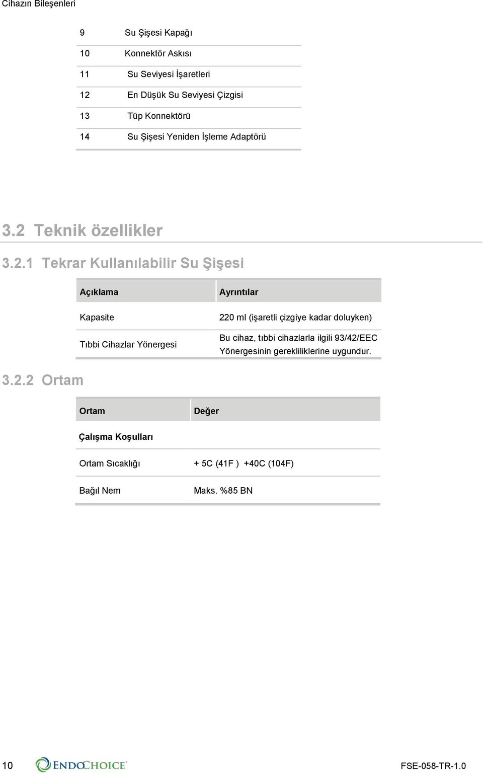 Teknik özellikler 3.2.