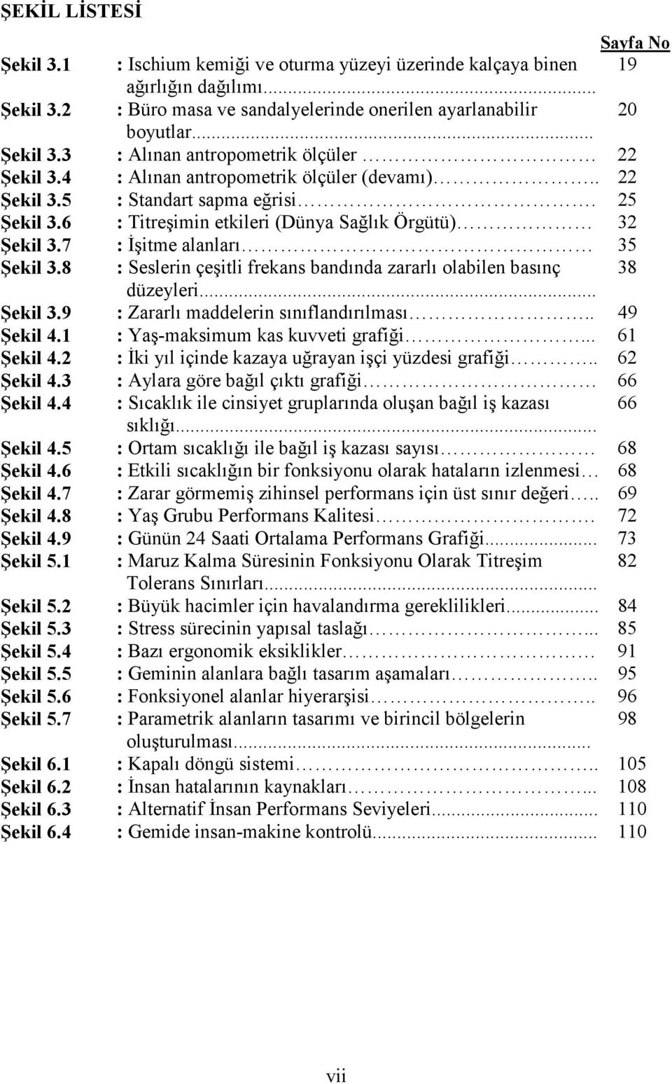 8 : Seslerin çeşitli frekans bandında zararlı olabilen basınç 38 düzeyleri... Şekil 3.9 : Zararlı maddelerin sınıflandırılması.. 49 Şekil 4.1 : Yaş-maksimum kas kuvveti grafiği... 61 Şekil 4.