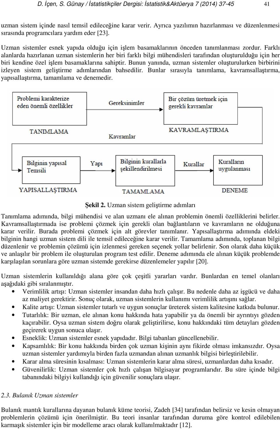 Farklı alanlarda hazırlanan uzman sistemlerin her biri farklı bilgi mühendisleri tarafından oluşturulduğu için her biri kendine özel işlem basamaklarına sahiptir.