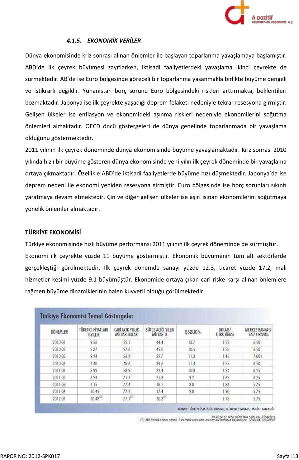 AB de ise Euro bölgesinde göreceli bir toparlanma yaşanmakla birlikte büyüme dengeli ve istikrarlı değildir. Yunanistan borç sorunu Euro bölgesindeki riskleri arttırmakta, beklentileri bozmaktadır.